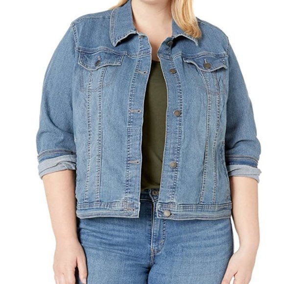 Riders by Lee Indigo Women’s Plus Size Denim Jacket - Picture 1 of 9
